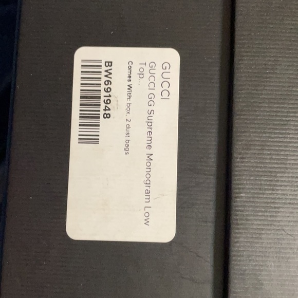 NIB Gucci GG Supreme Monogram low top sneakers. - Picture 6 of 7